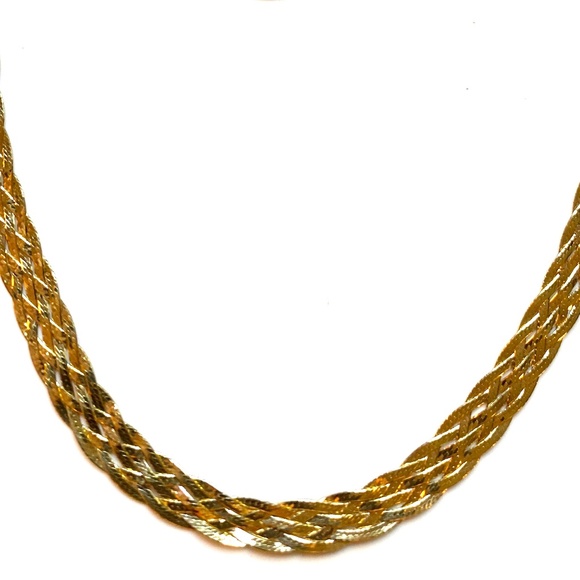 Giani Bernini 24K Gold Over Sterling Silver Braided Chain Necklace & Bracelet - Picture 5 of 5
